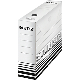 Boîtes d'archives Leitz Solid Box 6127, dos de 80 mm, pour format A4, pour 700 feuilles, 10 pièces, blanc