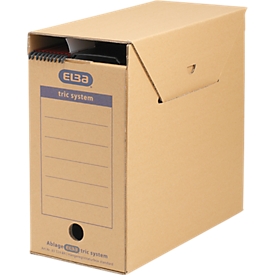 Boîtes d'archives pour dossiers suspendus Archiv tric system - carton - l. 158 x P 333 x H 308 mm - 6 pièces