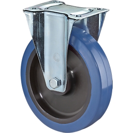 Bokwiel, Elastisch blauw, op rollagers, montagehoogte 235 mm