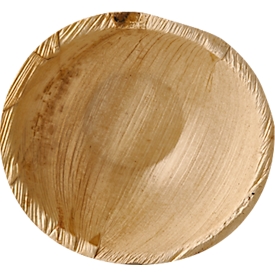 Bols jetables Papstar pure, ø 150 mm, 425 ml, 25 pièces, compostables, résistants à la chaleur, aspect individuel, en feuille de palmier