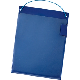 Bolsas de pedido, cierre de gancho y bucle, DIN A5, azul