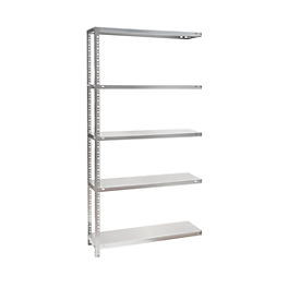 Bolt-on shelving unit WR, 5 shelves, W 1300 x D 300 x H 2000 mm