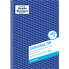 Bon de livraison n°726 Avery Zweckform