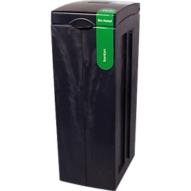 BonTon Abfalltrennsystem Bio-Abfall, 70 Liter, recyceltes Polypropylen, einzigartiges Design, B 280 x T 430 x H 771 mm, grau/grün
