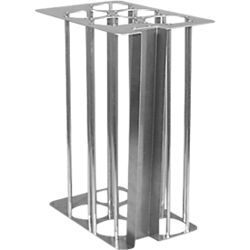 BonTon Insert à godets pour Circubin 40 L, aluminium, 5 trous Ø 82 mm, ouverture d'introduction pour bâtonnets d'agitation, alu argenté
