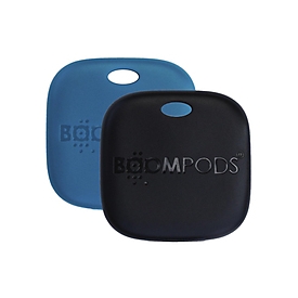 BOOMPODS Boomtag Rechargeable Duo Pack Blue & Black - Water resistant/Water proof