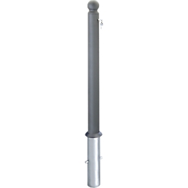 Borne Citytrend, tête sphérique, amovible, serrure à cylindre, cylindre à clés multiples, pieu d'ancrage inclus