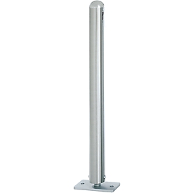 Borne en inox, avec hémisphère, rabattable, dispositif demi-cylindre profilé