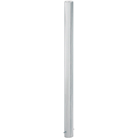 Borne en inox, couvercle plat, fixe, ancrage de sol