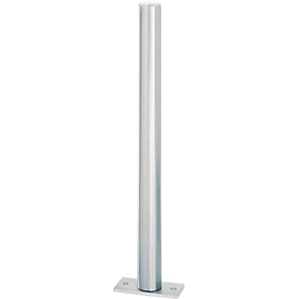 Borne en inox, couvercle plat, fixe, plaque de base
