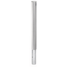 Borne en inox Plus, amovible, avec serrure à demi-cylindre profilé, pieu d'ancrage inclus