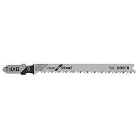 BOSCH decoupeerzaagblad T 101 B, HCS, L 100 mm, tandsteek 2,7 mm, voor hout &amp; kunststof, 100 stuks