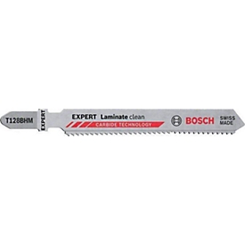 BOSCH decoupeerzaagblad T 128 BHM, voor laminaat &amp; HPL, totale lengte 92 mm, tandsteek 1,8 mm, T-as, 3 stuks