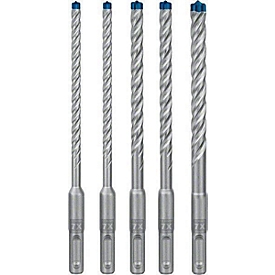 BOSCH Jeu de forets marteaux Expert SDS plus-7X, 5 pièces, Ø 6/8/10 mm, Carbide Technology, pour béton armé, cassette plastique