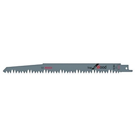 BOSCH Lame de scie sabre S 1531 L, HCS, avoyée, TPI 5, L 240 x l 19 mm, pour bois & plastique, 100 pièces