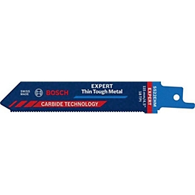Bosch Säbelsägeblatt Expert Thin Tough Metal S522EHM, für dünnes Metall, L 115 x B 19 mm, TPI 18, feine Geometrie