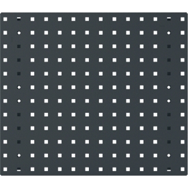 Bott Lochplatte Perfo 525, Lochgröße 9,2 x 9,2 mm, B 525 x T 13 x H 457 mm, Stahlblech pulverbeschichtet, anthrazitgrau RAL 7016