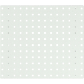 Bott Lochplatte Perfo 525, Lochgröße 9,2 x 9,2 mm, B 525 x T 13 x H 457 mm, Stahlblech pulverbeschichtet, lichtgrau RAL 7035