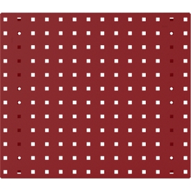 Bott Lochplatte Perfo 525, Lochgröße 9,2 x 9,2 mm, B 525 x T 13 x H 457 mm, Stahlblech pulverbeschichtet, purpurrot RAL 3004