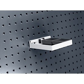 Bott Lochplatten-Ablageschale Perfo S1, B 154 x T 89 x H 39 mm, Aluminium, lichtgrau RAL 7035