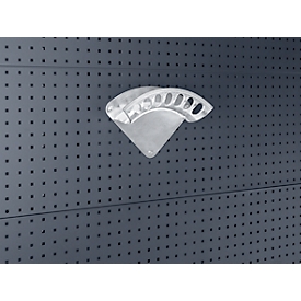 Bott Lochplatten-Schlauchhalter Perfo X, B 415 x T 190 x H 305 mm, Aluminium-Druckguss, grau