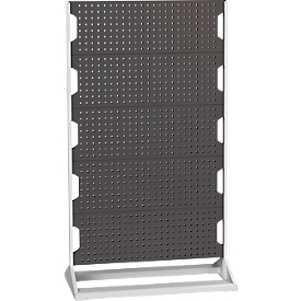 Bott stationäres Lochplatten-System Perfo Rack, 10 Lochplatten, B 1000 x T 550 x H 1775 mm, Stahl, lichtgrau RAL 7035/anthrazitgrau RAL 7016