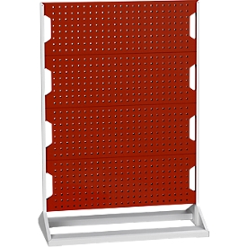 Bott stationäres Lochplatten-System Perfo Rack, 8 Lochplatten, B 1000 x T 550 x H 1450 mm, Stahl, lichtgrau RAL 7035/purpurrot RAL 3004