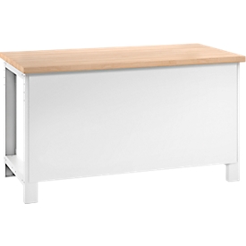 Bott Werkbank Back-Panel cubio, Stahlblech, B 1500 x T 24 x H 662 mm, lichtgrau RAL 7035