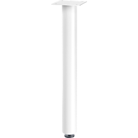 Bott Werkbankfuß cubio, rund, Stahlblech, B 150 x T 150 x H 900 mm, lichtgrau RAL 7035