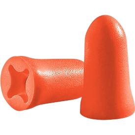 Bouchons d'oreilles jetables com4-fit Uvex, mousse plastique PU, taille S, SNR 33 dB, EN 352-2, orange clair, 200 paires