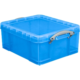 Box, Kunststoff, transparent blau, 18 l