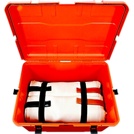 Brandbegrenzungsdecke S-TYPE, für E-Stapler und Li-Akkus, 2-seitig beschichtet, bis 1200 °C, mit Trolley Größe L, L 5000 x B 5000 mm, HT-Silikat, gold