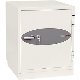 Brandbeveiligingskast DS 2003, sleutelslot, B 690 x D 720 x H 770 mm, staal, signaal wit RAL 9003, sleutelslot.