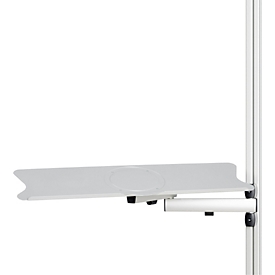 Bras pivotant Rau pour clavier et souris, 3 articulations, inclinable et pivotant, L 640 x P 520 x H 180 mm, 10 kg, tôle d'acier, gris clair