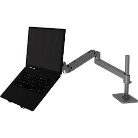 Bras pour écran Ergotron LX Pro, colonne haute, pour 1 écran jusqu'à 34″, inclinable/pivotant, réglable en hauteur, support de table, VESA, métal, gris foncé
