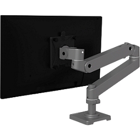 Bras pour écran Ergotron LX Pro, pour 1 écran jusqu'à 34″, inclinable/pivotant, réglable en hauteur, support de table, VESA, métal, gris foncé