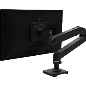 Bras pour écran Ergotron LX Pro, pour 1 écran jusqu'à 34″, inclinable/pivotant, réglable en hauteur, support de table, VESA, métal, noir