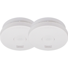 Brennenstuhl brandalarm set van 2 RML 3100, 10 jaar batterij, 85 dB alarmsignaal, mute-functie, Q seal, VdS-gecertificeerd, ⌀ 100 x H 31 mm, wit