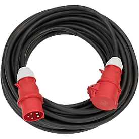 Brennenstuhl CEE-verlengkabel, 10 meter, rubber-neopreen, afsluitklep, IP44 stof- en spatwaterdicht, 400V/32A, zwart/rood