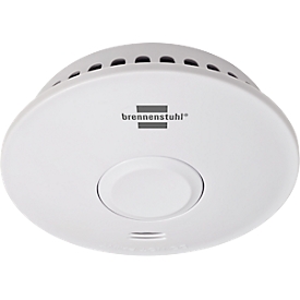 Brennenstuhl Funk-Feuermelder RM L 3101, vernetzbar, 85 dB, Q-Siegel, 100 m Reichweite, 10-Jahres-Batterie, B 115 x H 115 x T 40 mm, weiß