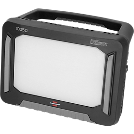 Brennenstuhl Multi Battery LED schijnwerper 10050 MH, oplaadbare batterij en netvoeding, batterij-indicator, ergonomische handgreep, 100W, 12500 lm, IP55, L 177 x B 354 x H 258 mm, zwart