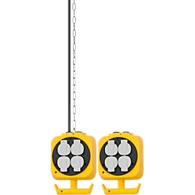 Brennenstuhl Pendel-Stromverteiler, Kabellänge 5 m, mit 3 m Stahl-Gliederkette