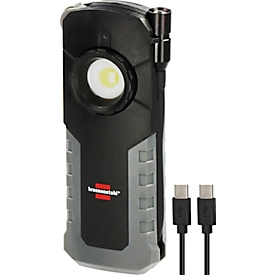 Brennenstuhl Professional Akku LED Handlampe HL 1000 ACW, 1380 Lumen, 360° Diffusor, USB C/Wireless Ladefunktion, IP54, grau/schwarz