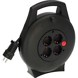 Brennenstuhl Vario Line Cablebox VL2-X, 10m, prise quadruple, protection contre la surchauffe, noir, boîtier plastique