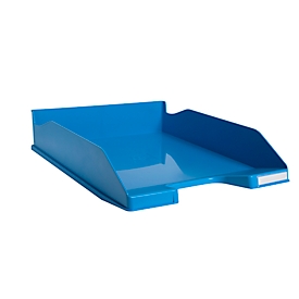 Briefablage Exacompta BEE BLUE Combo-Midi, für Dokumente im Format A4+, stapelbar, Etikettenhalter, Kunststoff, blaugrün, 6 Stück