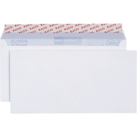 Briefkuverts ELCO Proclima, DIN lang+, 100 g/m², ohne Fenster, hochweiß, 100 % Altpapier, 100 Stück