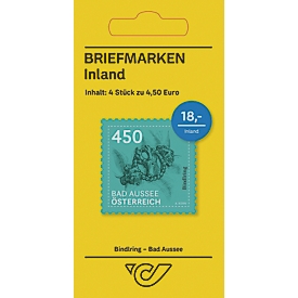 Briefmarken, Eco Päckchen M Inland, selbstklebend, 4 Stück á € 4,50, türkis