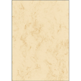 Briefpapier 'Marmor', beige, 90 g, 100 vellen