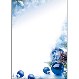 Briefpapier mit Weihnachtsmotiv Sigel Blue Harmony, A4, 90g/m², 100 Blatt