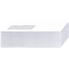 Briefumschläge Eurokuvert, DIN lang, mit Fenster links, mit Haftklebung, blickdicht, B 220 x H 110 mm, FSC®-Papier, weiß, 1000 Stück